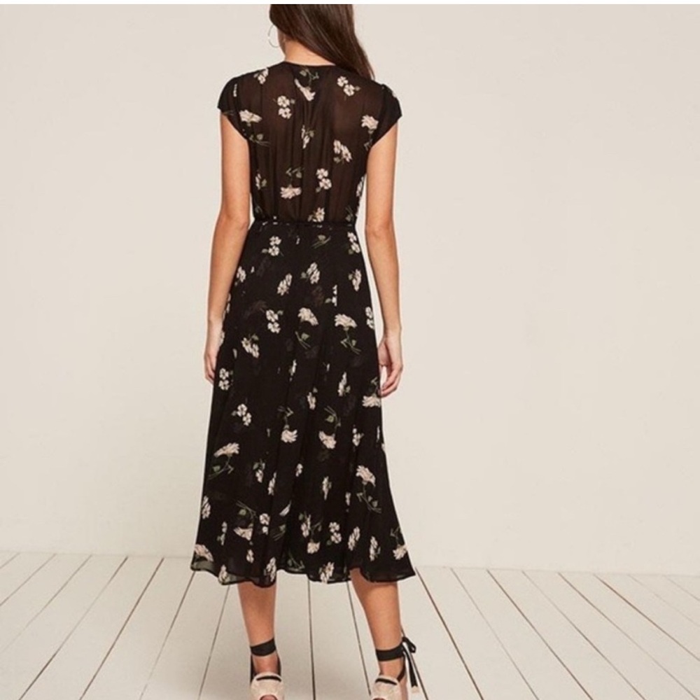Reformation Black Floral High Low Dress - Picture 6 of 6